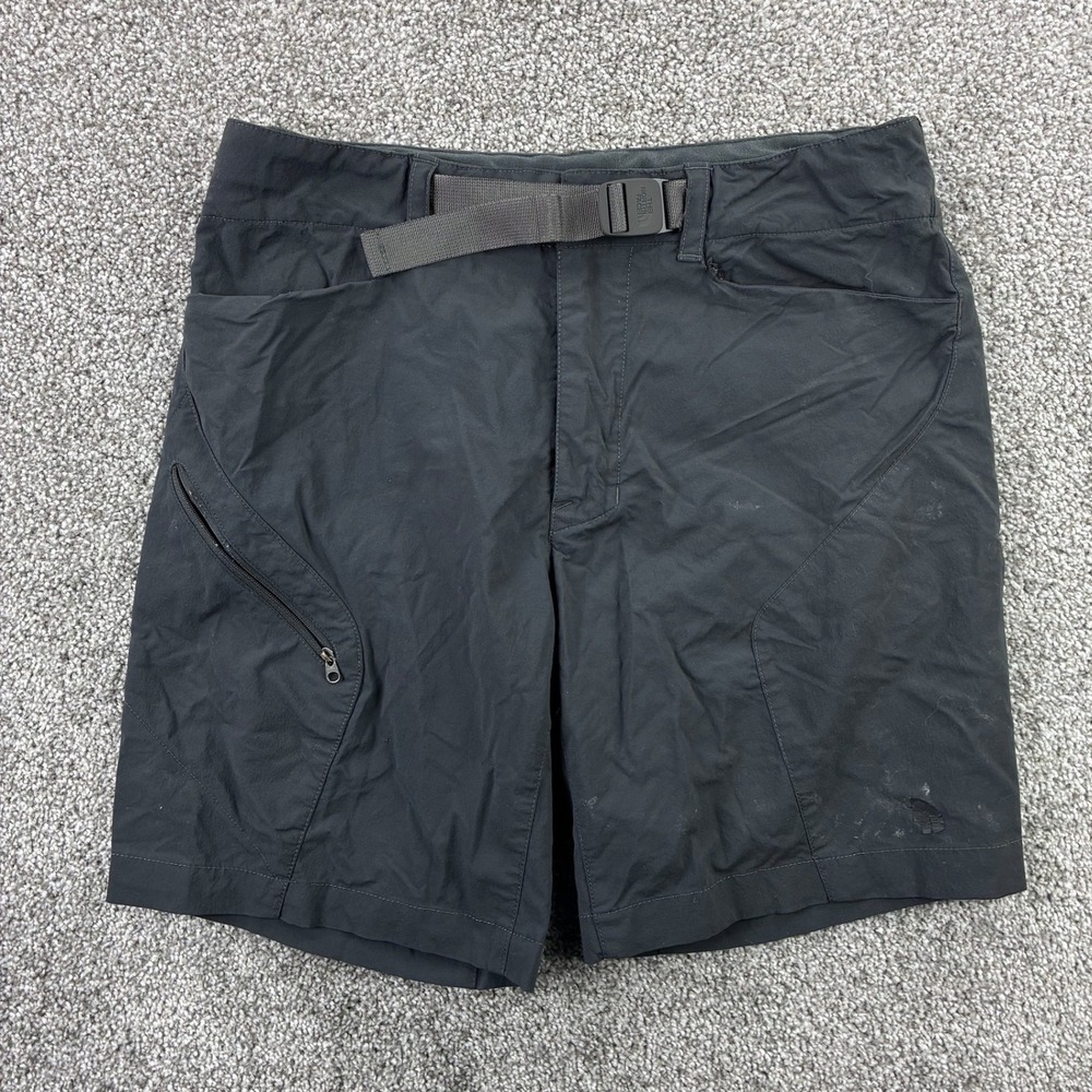 The North Face Belted Hiking Cargo Shorts Mens 30 Black Regular Outdoors